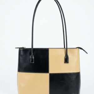 🖤 Neutral Colorblock Tote Bag (Black & Tan) 🖤